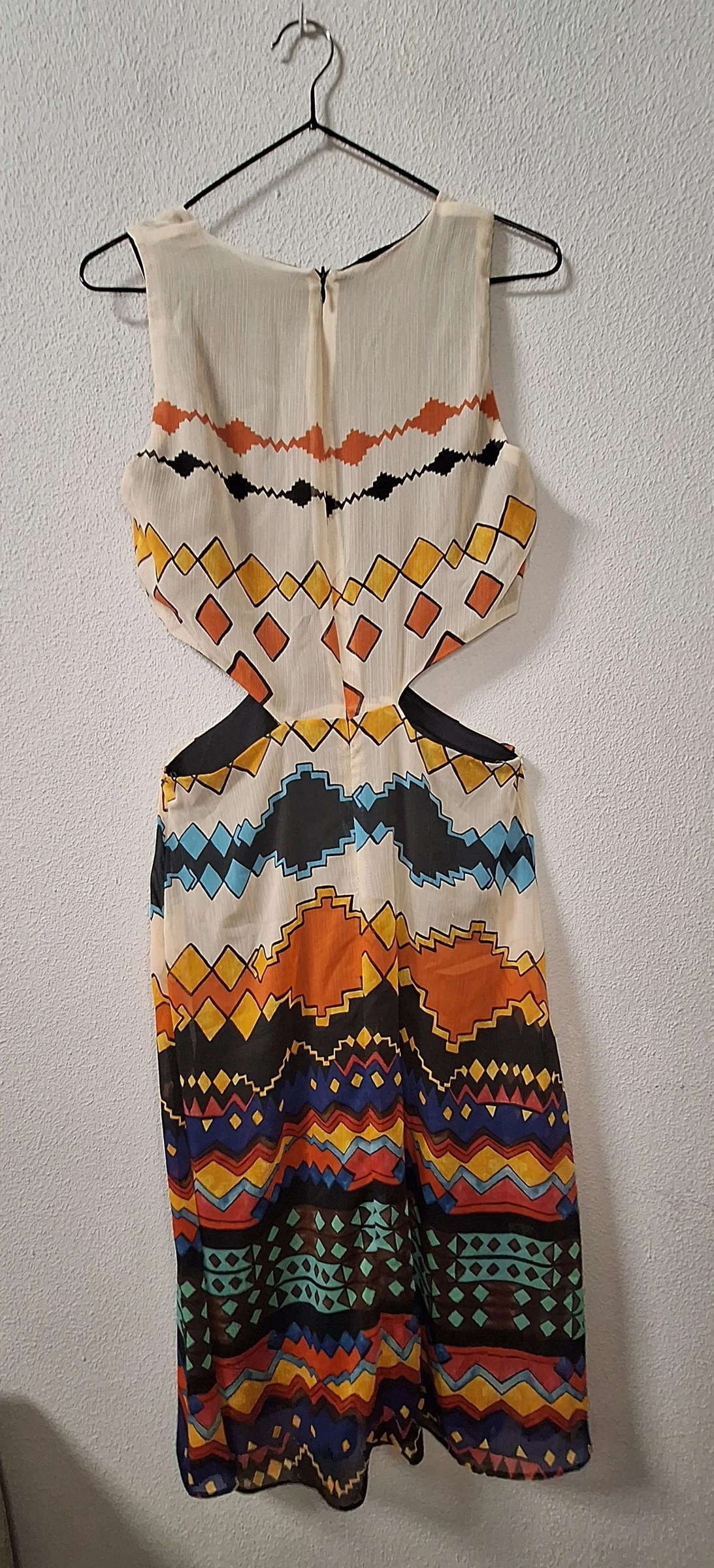 Zara Trafaluc M size ethnic print dress with side slits – photo 2